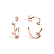 Cabaret Mini Stone Branch Gold Earrings