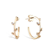 Cabaret Mini Stone Branch Gold Earrings