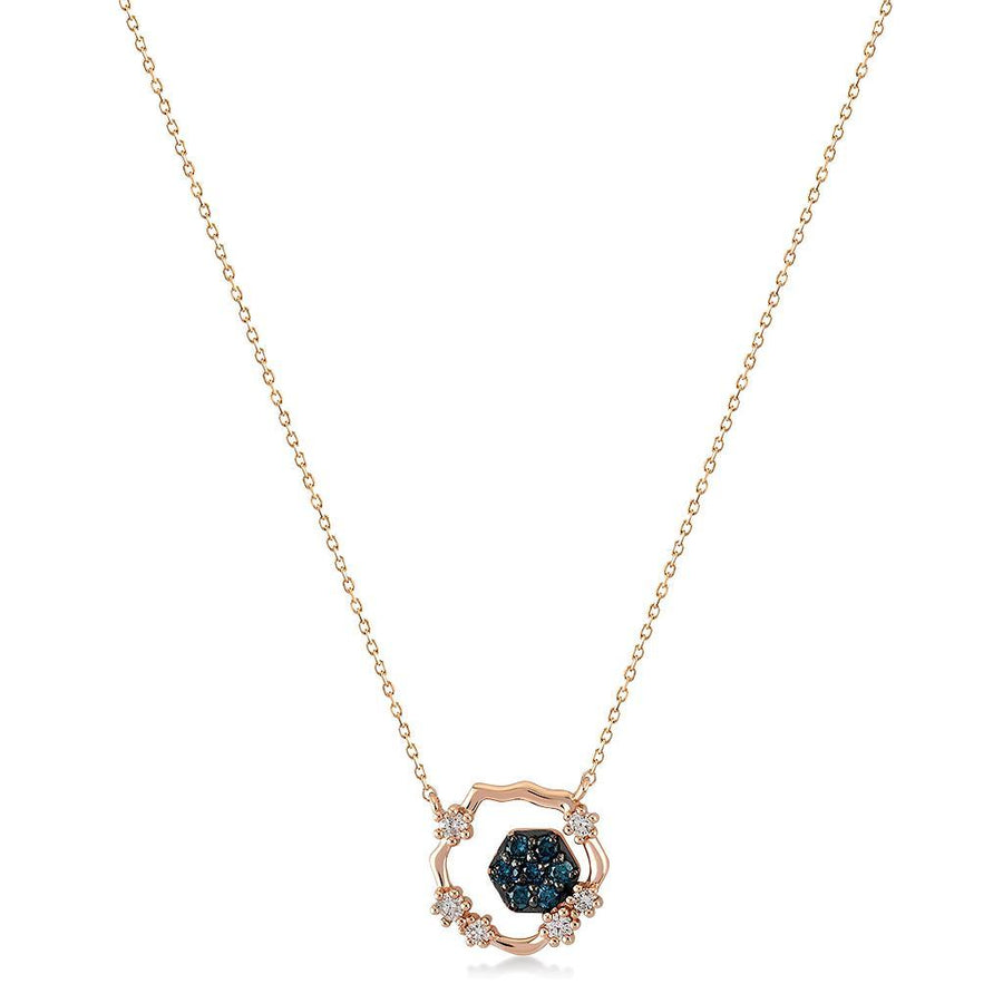 Cabaret Honeycomb Blue Diamond Necklace