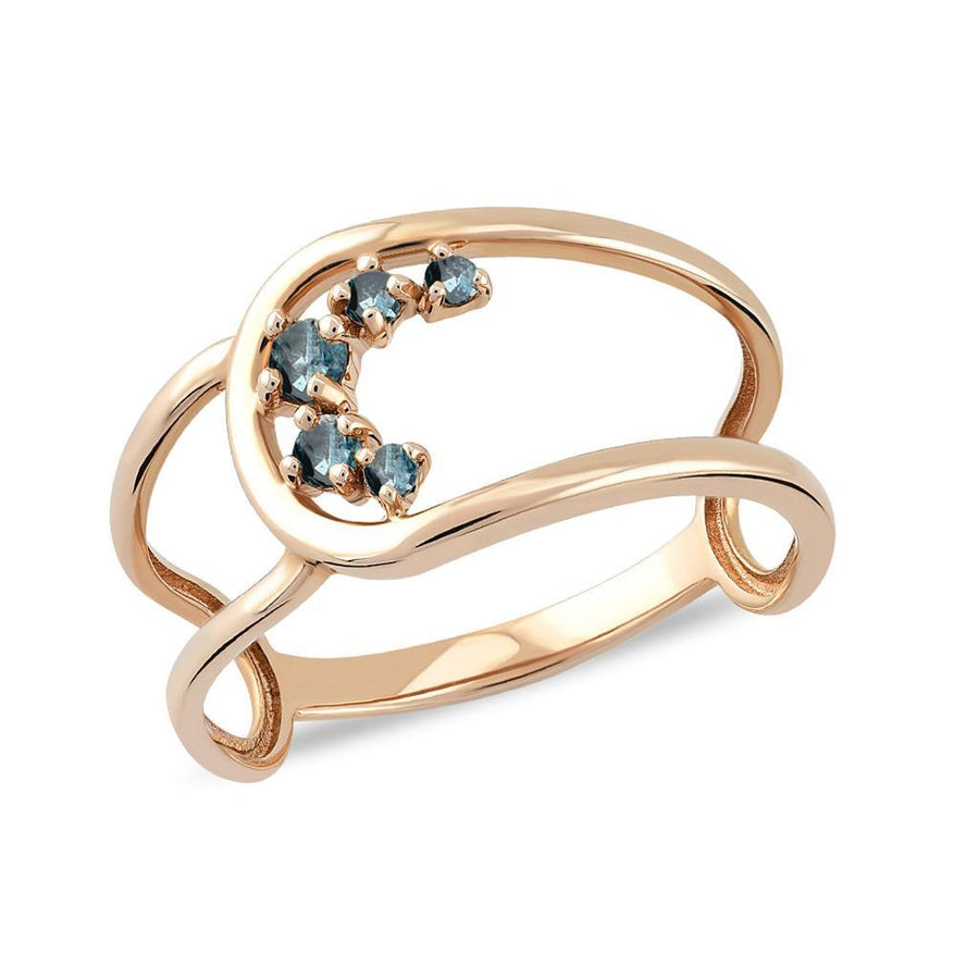 Cabaret Royal Blue Diamond Hoop Ring