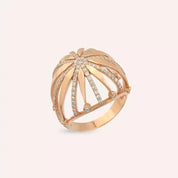 Cage 0.82 CT Pırlanta Taşlı Rose Altın Yüzük