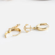 Gold Anchor Earrings