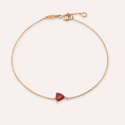 Carly 0.45 CT Dark Orange Safir Taşlı Rose Altın Bileklik