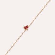 Carly 0.45 CT Dark Orange Safir Taşlı Rose Altın Bileklik