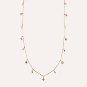 Cassiopeia Multicolor Safir Taşlı Rose Altın Kolye