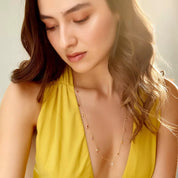 Cassiopeia Multicolor Safir Taşlı Rose Altın Kolye