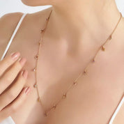 Cassiopeia Multicolor Safir Taşlı Rose Altın Kolye