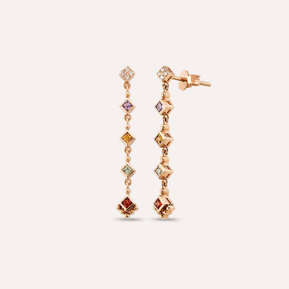 Cassiopeia Multicolor Safir ve Pırlanta Taşlı Küpe