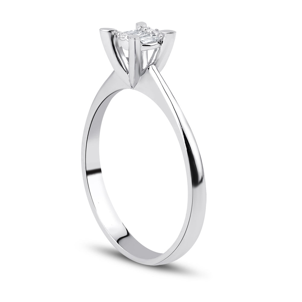 0.11 ct. Pırlanta Baget Yüzük