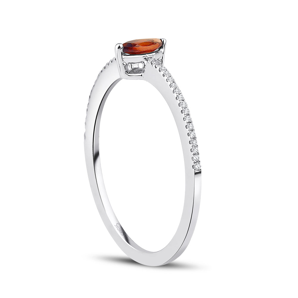 0.29 ct. Pırlanta Garnet Yüzük