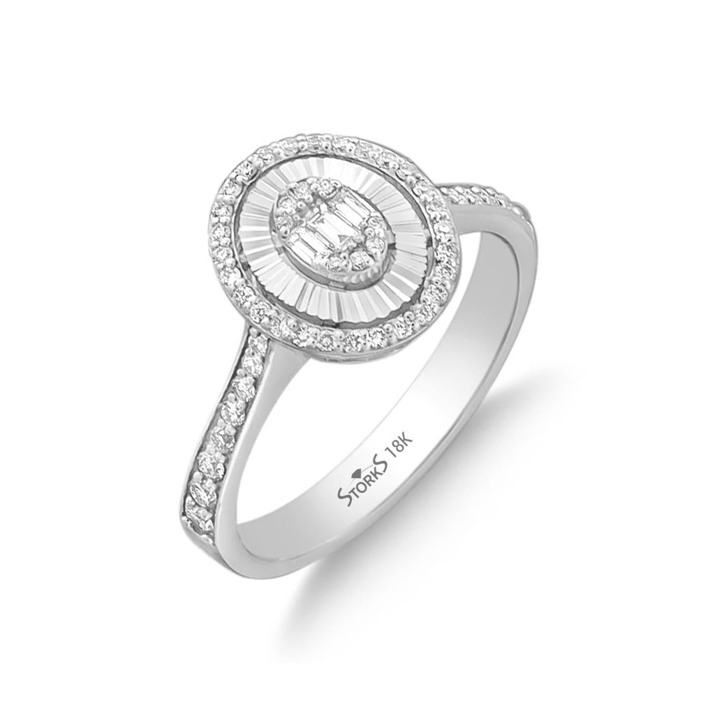 0.42 ct. Pırlanta Baget Yüzük