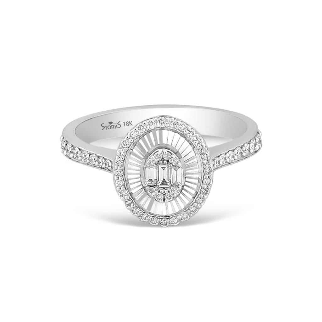 0.42 ct. Pırlanta Baget Yüzük