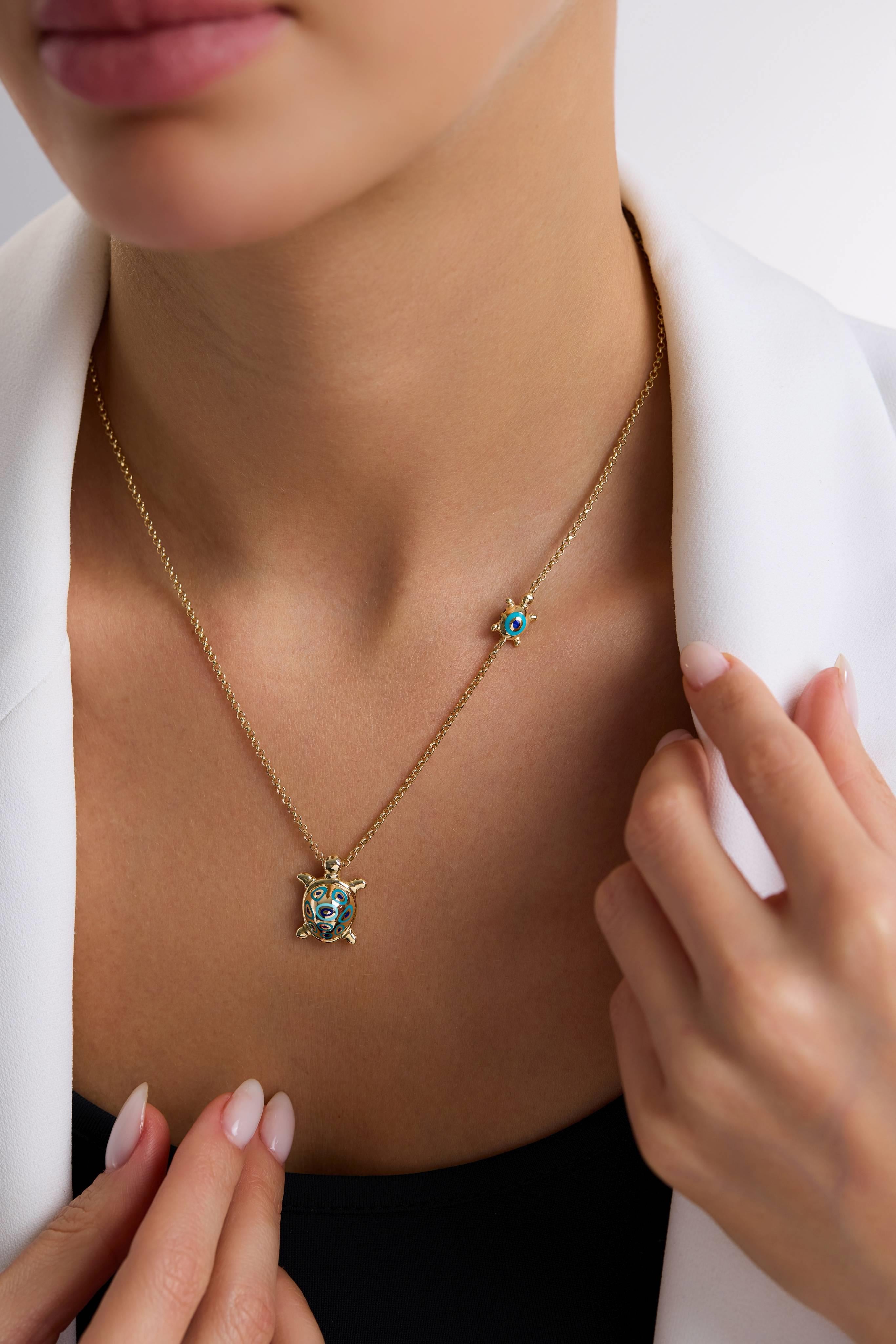 Cetaş Kaplumbağa Altın Kolye