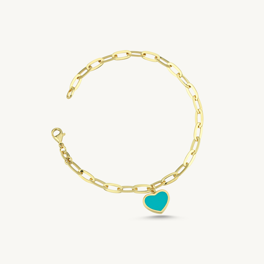 Cetaş Love & Heart Altın Bileklik