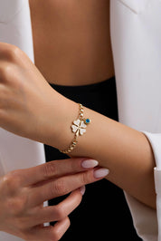 Cetaş Sedef Yonca Altın Bileklik