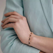 Petra Pırlanta Taşlı Rose Altın Bileklik