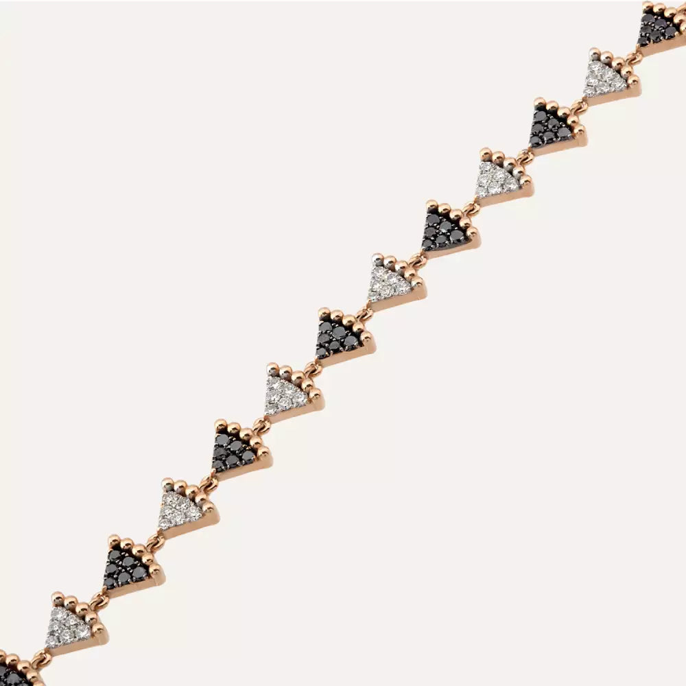 Petra Pırlanta Taşlı Rose Altın Bileklik