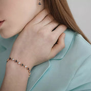 Petra Pırlanta Taşlı Rose Altın Bileklik