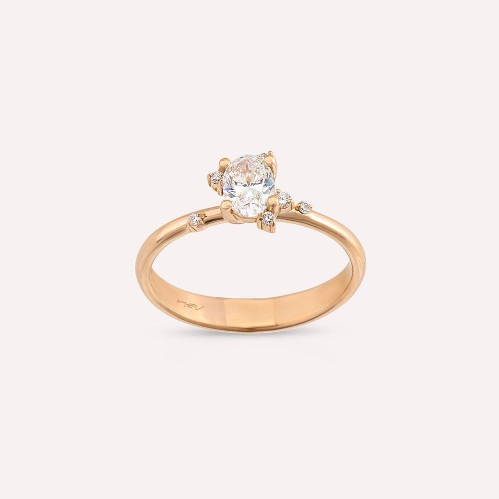 Chloe 0.57 CT Pırlanta Taşlı Rose Altın Yüzük