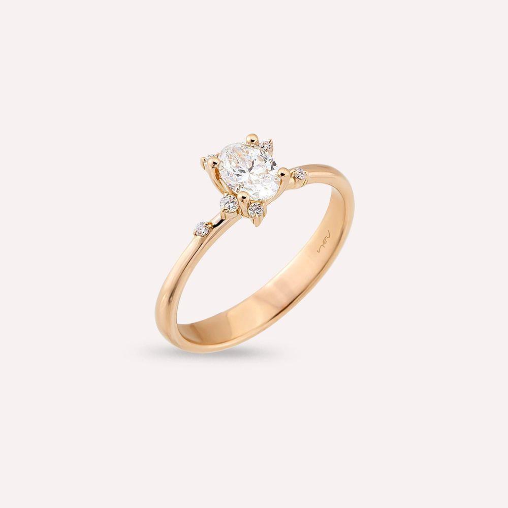 Chloe 0.57 CT Pırlanta Taşlı Rose Altın Yüzük - Tufanlar Kuyumculuk