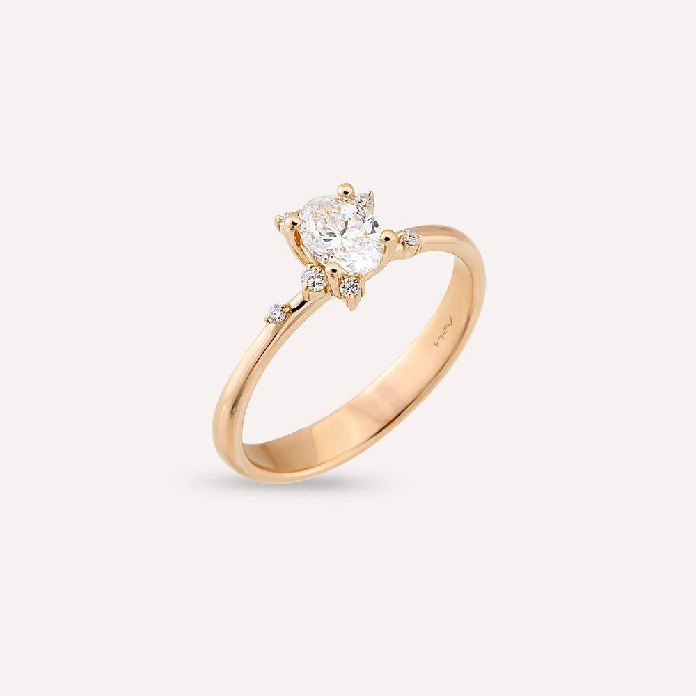 Chloe 0.57 CT Pırlanta Taşlı Rose Altın Yüzük