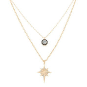 Çift Zincir Kuzey Yıldızı Kolye