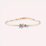 Clea Multicolor Safir ve Pırlanta Taşlı Rose Altın Bileklik