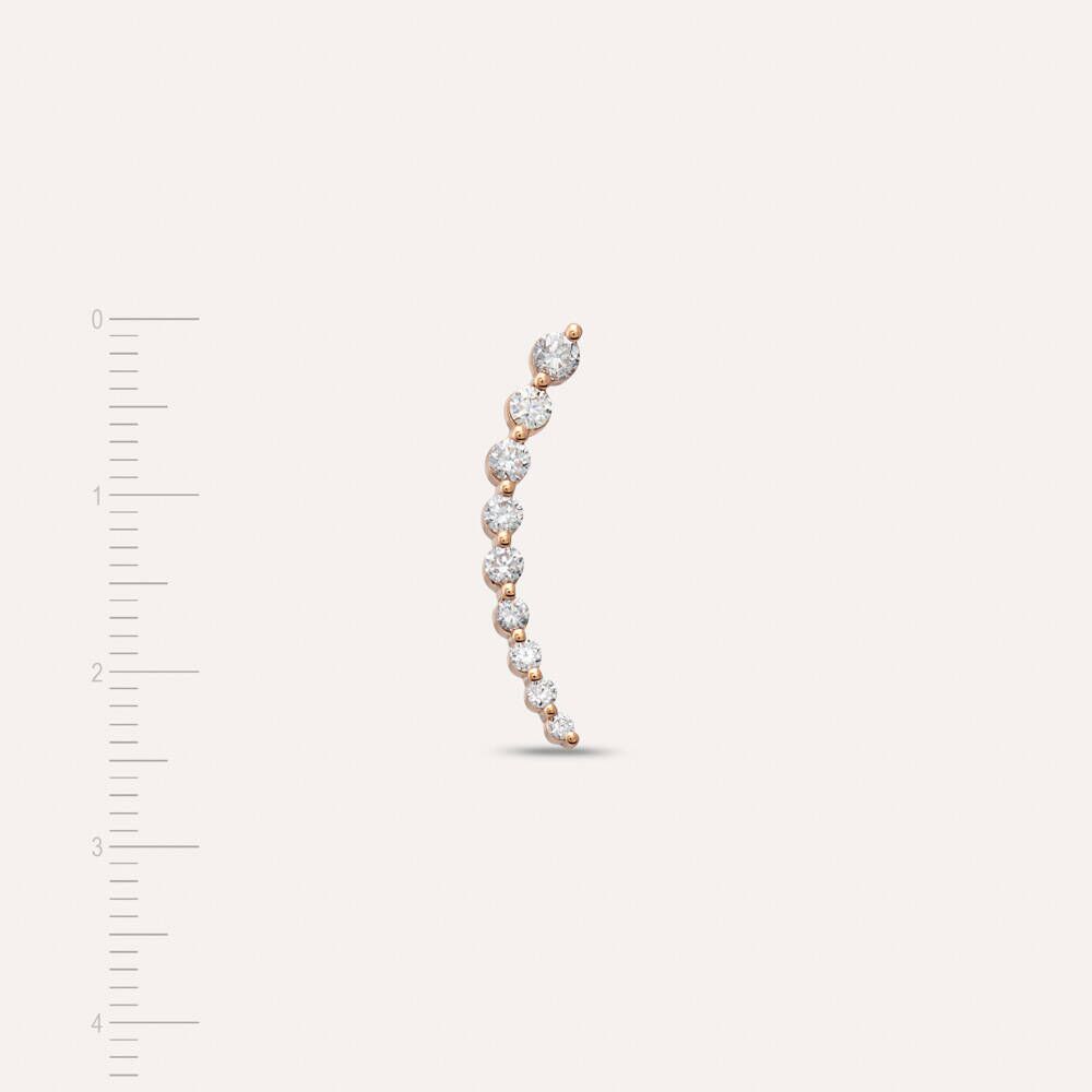 Comet 0.43 CT Pırlanta Taşlı Rose Altın Tek Küpe