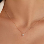 Coronet 0.20 CT Pırlanta Taşlı Rose Altın Kolye