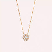 Coronet 0.20 CT Pırlanta Taşlı Rose Altın Kolye