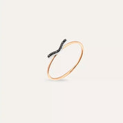 Crimp Black 0.06 CT Siyah Pırlanta Taşlı Yüzük