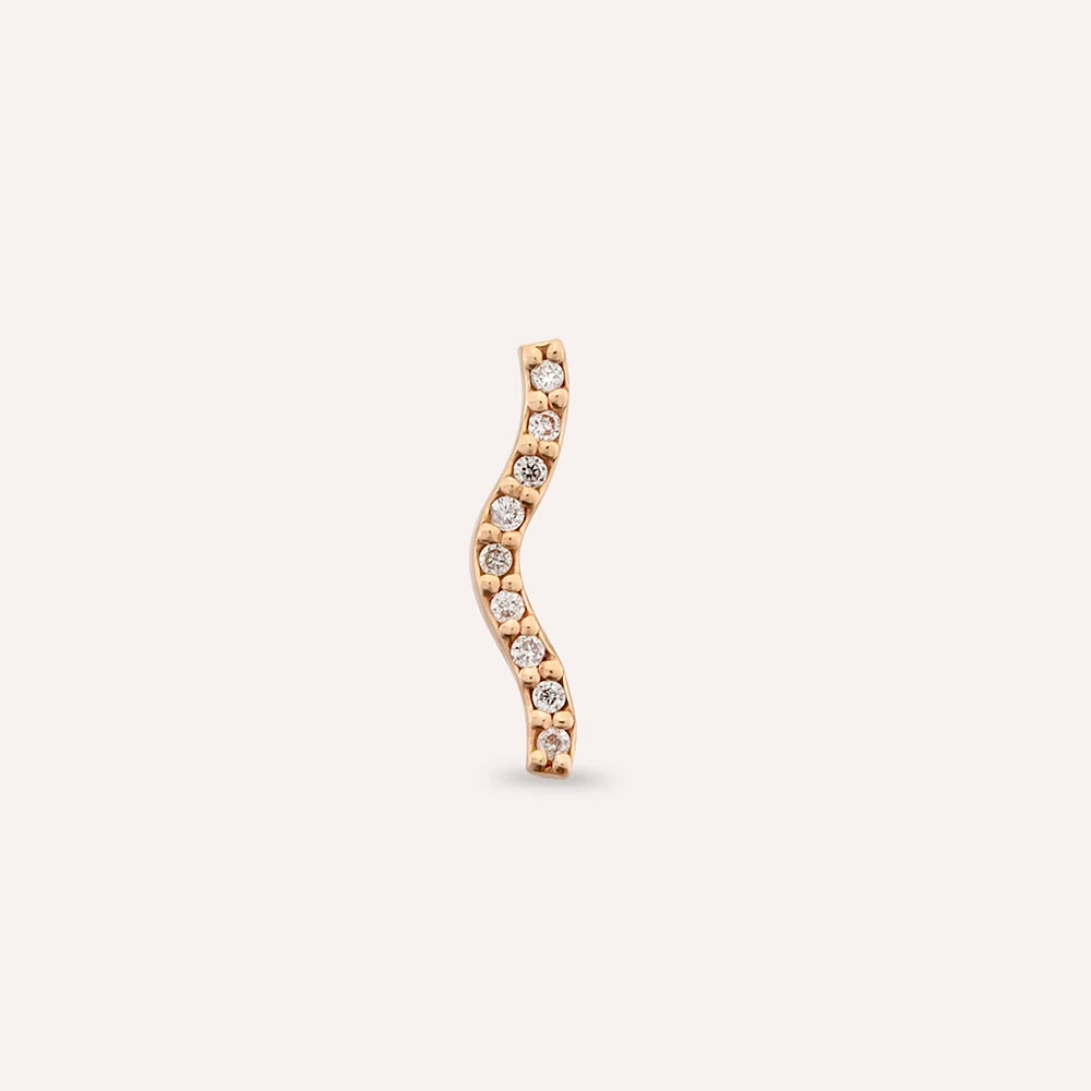 Crimp Rose Pırlanta Taşlı Piercing