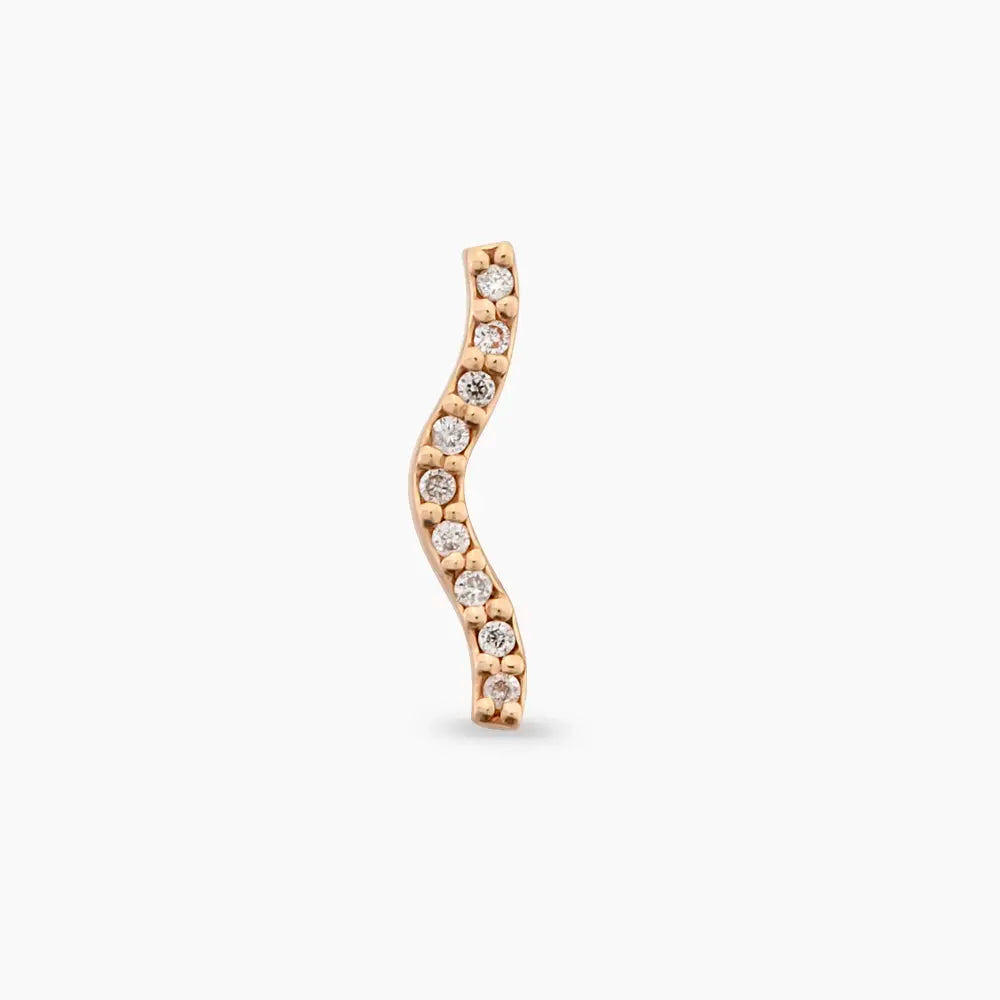 Crimp Rose Pırlanta Taşlı Piercing