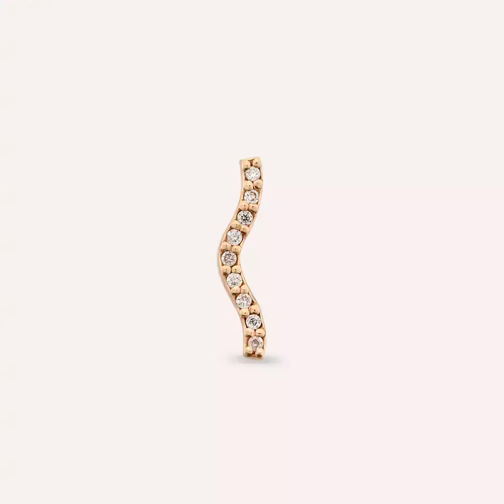 Crimp Rose Pırlanta Taşlı Piercing
