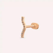 Crimp Rose Pırlanta Taşlı Piercing