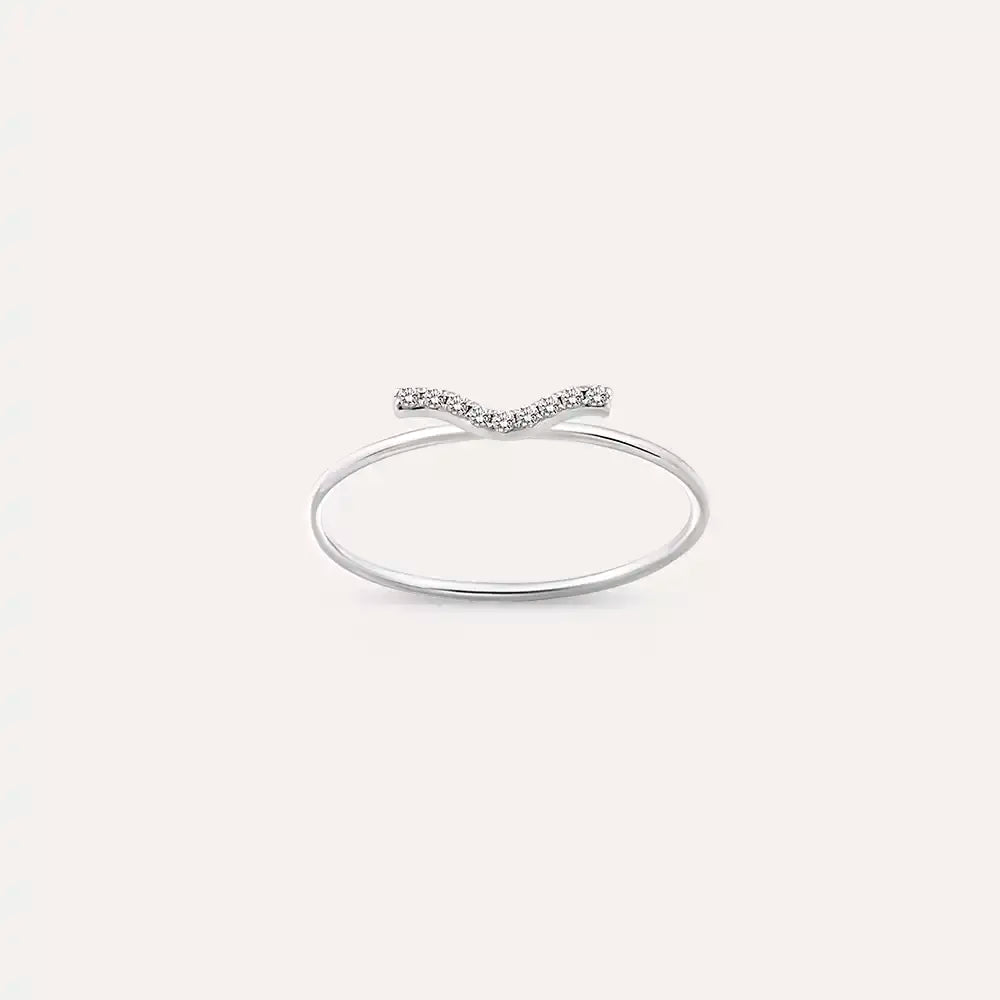 Crimp White 0.05 CT Pırlanta Taşlı Yüzük