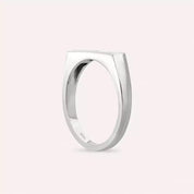 Cross Baget Kesim Pırlanta Taşlı Beyaz Altın Yüzük