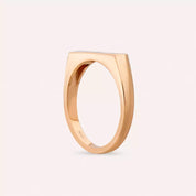 Cross Baget Kesim Pırlanta Taşlı Rose Altın Yüzük