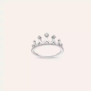 Crown Pırlanta Taşlı Beyaz Altın Yüzük