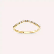 Bent 0.15 CT Pırlanta Taşlı Sarı Altın Yüzük