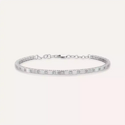 Cubes Pırlanta Taşlı Beyaz Altın Bilezik