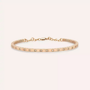 Quadro Pırlanta Taşlı Rose Altın Bilezik