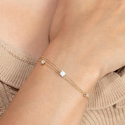 Gravity Cube Gold Bracelet