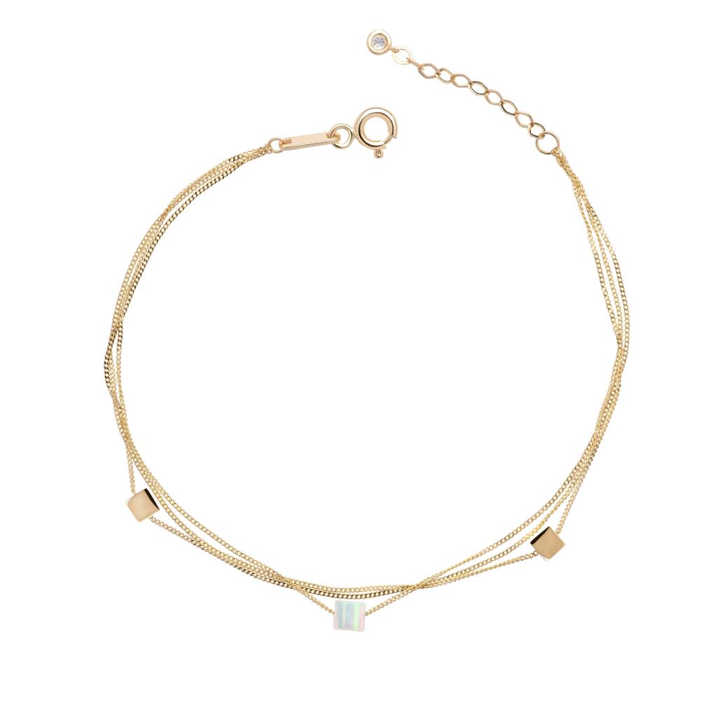 Gravity Cube Gold Bracelet