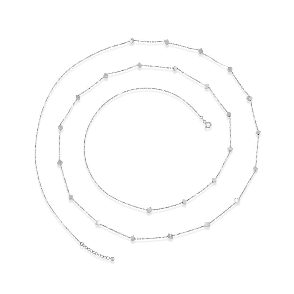 Cubic Uzun Küp Altın Kolye