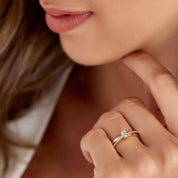 Damla Kesim Pırlanta Taşlı Sarmal Yüzük