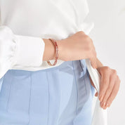 Darkstar Pırlanta Taşlı ve Bordo Mineli Kelepçe Bilezik