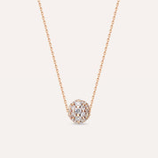 Disco 2.63 CT Pırlanta Taşlı Rose Altın Top Kolye