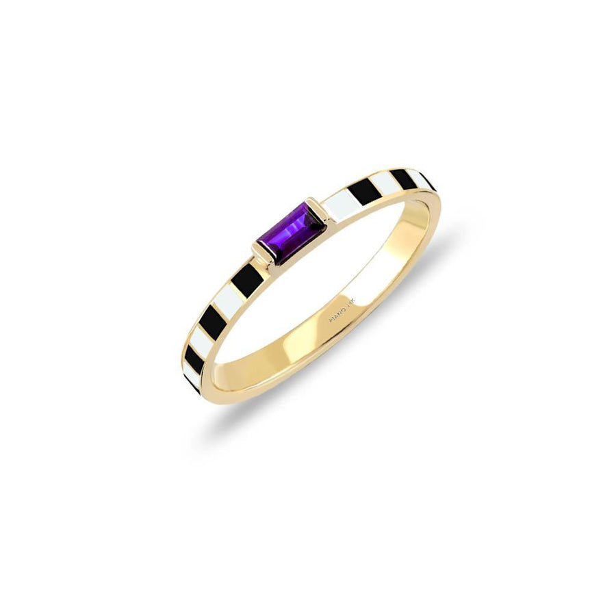 Dolce Horizontal Octave Gold Ring
