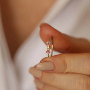 Droopy 0.08 CT Multicolor Safir Taşlı Yüzük